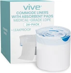 Vive Commode Liners With Absorbent Pads - Portable Toilet Bedside Chair Replacem. Fixed Price $27.78.