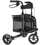 3 Rollator Walker W/ Seat 10.6LB Foldable 8" Wheels Black Mate. Fixed Price $113.83.