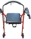 4-WHEEL Rollator Walker, Drive R800RD, Seat W/storage, Handbrakes, Adjust Height. Fixed Price $55.00.