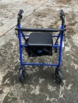 Medline Guardian MDS86850EBS Blue Walker W/ Polyurethane Padded Seat, Hand Brake. Fixed Price $39.99.