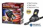 2 Seatbelt-grade Retractable Ratchet Straps 3300LB Heavy Duty Tie Downs. Fixed Price $29.00.