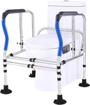 Adjustable Heavy Duty Toilet Safety Rails - 330LBS Capacity, Secure Support. Fixed Price $109.99.