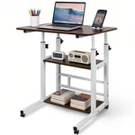 3 Tier Laptop Desk Hospital Rolling Cart Height Adjustable Over Bed Stand. Fixed Price $30.99.
