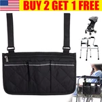 Outdoor Wheelchair Side Pouch Storage Bag Armrest Pocket Organizer Holder New Us. Fixed Price $8.95.