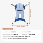 Full Body Patient Lift Sling With Commode Opening, Medical 400LBS. Fixed Price $40.00.