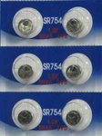 6 Pcs Silver Oxide 309 SR754 LR754 SR48 LR48 AG5 193 V393 D393 Battery. Fixed Price $6.20.