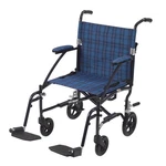 Drive Devilbiss Healthcare Fly-lite Ultra Transport Wheelchair, Blue Frame. Fixed Price $306.55.