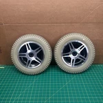 Oem Pride Jazzy 600 Power Chair Drive Wheels & Flat Free Tires Set 3.00 X 8. Fixed Price $114.99.