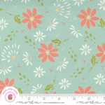 Moda Seashore Drive 37620 32 Sky Blue Coral Floral Sherri & Chelsi Quilt Fabric. Fixed Price $6.25.