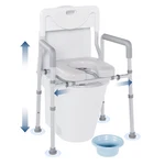 Raised Toilet Seat With Handles For Seniors,width Height Adjustable White. Fixed Price $42.70.