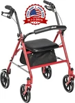 Medical Adult Rollator Walker Portable Folding Chair Seat For Handicap Disabled. Fixed Price $137.90.
