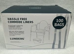 Lunderg Hassle Free Commode Liners Value Pack 100 Count Universal Fit -nib. Fixed Price $31.38.