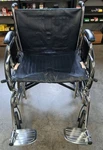 Medline MDS806900 Extra Wide Navy Wheelchair Excellent Shape Medical Steel. Fixed Price $79.99.