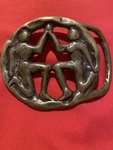 Vintage Brass Mars Gemini Zodiac Belt Buckle Brutalist. Fixed Price $74.99.