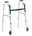 Deluxe Trigger Release Folding Adult Walker With 5" Wheels 10226-1 Drive Medical. Fixed Price $49.93.