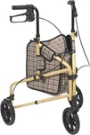 Drive Medical Winnie Lite Supreme 3 Wheel Rollator Rolling Walker, Tan/plaid. Fixed Price $119.99.
