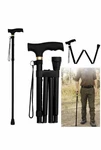 Red Cane Walking Stick Adjustable Folding Aluminum Collapsible Hiking. Fixed Price $6.99.