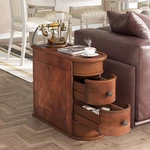 Solid Wood End Narrow Side 2-DRAWER Table,no Assembly Required. Fixed Price $189.99.
