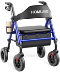Homland Rollator Walker RW410-BL Foldable Seat 8 Wheels. Fixed Price $259.99.