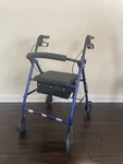 Probasics Aluminum Rollator 6-INCH Wheels Blue Foldaway Adjustable Handbrakes. Fixed Price $70.00.