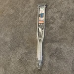 Crutches Adjustable Aluminum Lightweight Adult 5FT10IN To 6FT6IN Comfort Grip. Fixed Price $45.00.