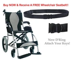 Karman Ergonomic Ultra Lightweight Transport Wheelchairs S-2501F18SS-TP. Fixed Price $800.00.