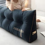 Headboard Pillow Triangular Wedge Bed Backrest Velvet W/ Removable Cover. Fixed Price $35.99.