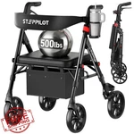 Steppilot Bariatric Rollator Walker Seat 500LB 16LB Lightweight 8" All-terrai.... Fixed Price $469.99.