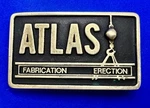 Atlas Fabrication Erection Vintage 1979 Solid Brass Belt Buckle By Anacortes. Fixed Price $33.49.