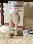 Vtg Braun Multipractic Mr 30 Handheld Blender White Original Box- Complete. Fixed Price $24.00.