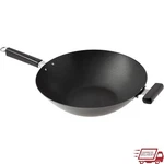 Carbon Steel Flat-bottom Wok Non-stick Stay-cool Handle Kitchen Essential Tool. Fixed Price $65.83.