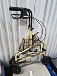 Drive Winnie Lite Supreme 3 Wheel Rollator Handbrakes Foldaway Beige Plaid Bag. Fixed Price $58.00.