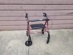 Graham-field RJ4718R Lumex Set N' Go Adjustable Walker With Wide Seat, Burgundy. Fixed Price $99.99.