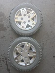 QUANTUM6 Edge 2.0 Wheelchair Drive Tires W/nuts Wheels PR1MO 3.00X8 Pride. Fixed Price $80.00.