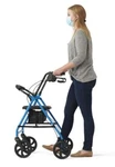 Medline Guardian MDS86840EBS Basic Steel Rollator Walker W/ Wheels Light Blue. Fixed Price $80.00.