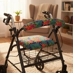 Stylish & Functional Rollator Walker Covers - Complete Seat Bar Set In Island. Fixed Price $38.89.