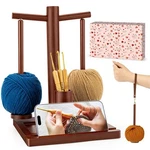 2-IN-1 Yarn Holder For Crocheting And Knitting, Dual Spindle Magnetic Sp.... Fixed Price $29.32.