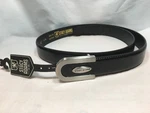 32MM Stacy Adams Smooth Black Leather Belt Brushed Nickle Buckle Size 34 & 40. Fixed Price $9.99.