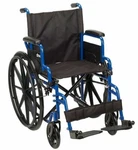 Drive Medical Blue Streak Wheelchair With Flip Back Desk Arms, Swing Away Fr 16". Fixed Price $309.00.