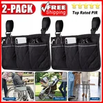 2-PACK Wheelchair Walker Side Pocket Organizer Armrest Storage Bag Holder Pouch. Fixed Price $10.69.