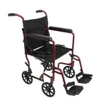 Probasics Burgundy Aluminum Transport Chair - Footrests TCA1916BG New. Fixed Price $218.00.