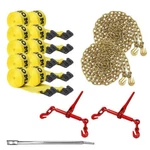 Cargo Flatbed Chain And Strap Kit, 15 Pcs. Fixed Price $457.99.