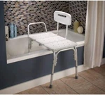 Probasics Tub Transfer Bench, Shower Chair With Backrest For Elderly And Disable. Fixed Price $70.00.