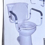 Drive Medical RTL12087 Toilet Safety Rail With Adjustable Width Padded Arms. Fixed Price $35.00.