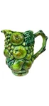 Inarco Ceramic Green Mist Creamer Fruit Japan 6.5" E2611 Vtg Ornate Mcm. Fixed Price $12.00.