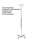 Drive Medical Pole 2 Hooks 4 Legs Chrome Plated Steel Removable #13033. Fixed Price $41.97.