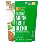 Betterbody Foods Organic Monk Fruit Sweetener Blend, Raw Cane Sugar Substitute. Fixed Price $16.83.