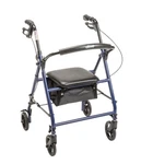 Drive Medical Four Wheel Rollator Rolling Walker Fold Up Removable Back Red. Fixed Price $55.00.
