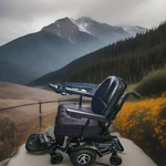 Merits Vision Ultra Hd Power Wheelchair Joystick Flat Resistant Tires Black. Fixed Price $1500.00.