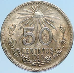 1945 Mexico City Eagle Cactus Serpent Old Silver 50 Centavos Mexican Coin I97654. Fixed Price $118.20.